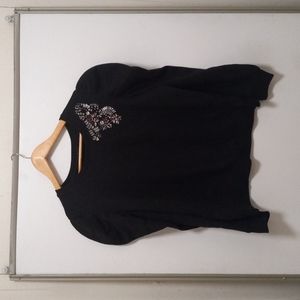 Black puff sleves sweater